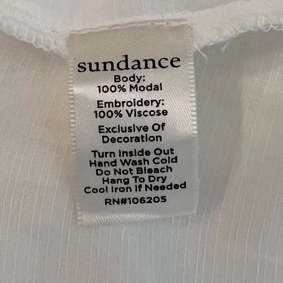 Sundance Trisha Eyelet White Fringe Trim V-Neck Tassel Tie CoverUp Dress Medium - Picture 11 of 11